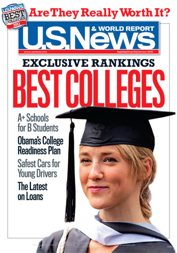 U.S. News and World Report Top Universities Cover